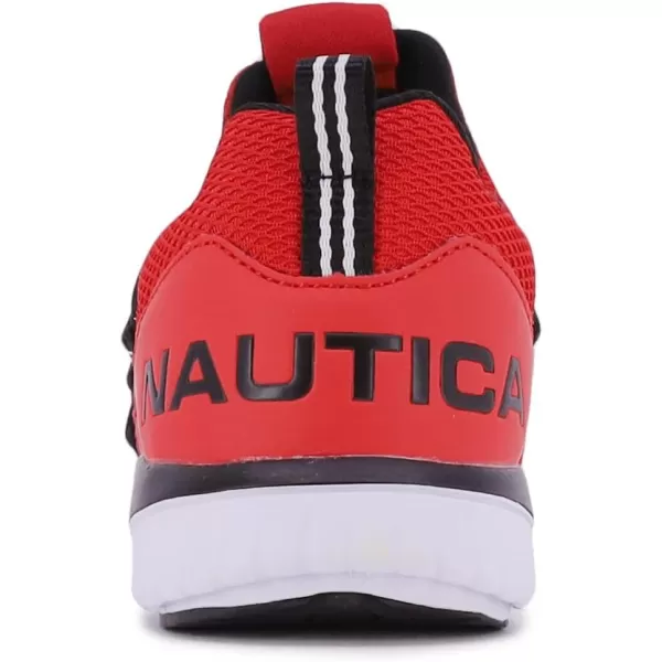Nautica Kids Sneaker Athletic SlipOn Bungee Running ShoesBoy  GirlBig KidLittle KidToddler  NeaveKappilBentonred Black