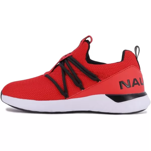 Nautica Kids Sneaker Athletic SlipOn Bungee Running ShoesBoy  GirlBig KidLittle KidToddler  NeaveKappilBentonred Black