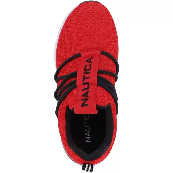 Nautica Kids Sneaker Athletic SlipOn Bungee Running ShoesBoy  GirlBig KidLittle KidToddler  NeaveKappilBentonred Black