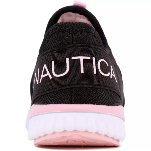 Nautica Kids Sneaker Athletic SlipOn Bungee Running ShoesBoy  GirlBig KidLittle KidToddler  NeaveKappilBlack Iridescent Pinksteam Rock