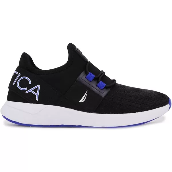 Nautica Kids Sneaker Athletic SlipOn Bungee Running ShoesBoy  GirlBig KidLittle KidToddler  NeaveKappilEmbossblack Cobalt