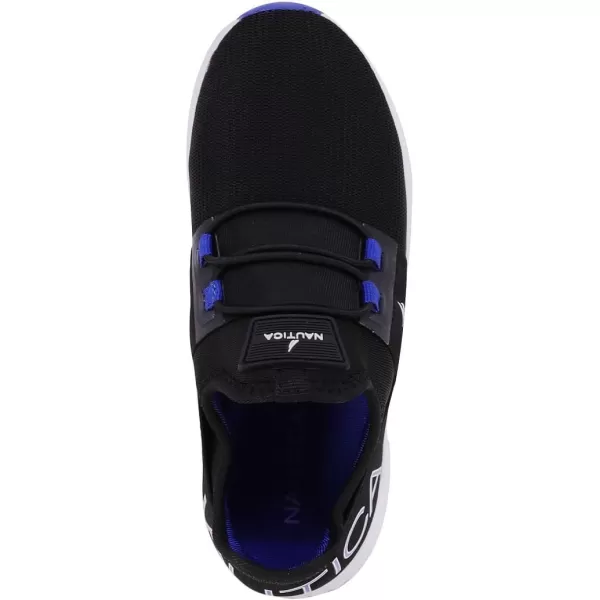 Nautica Kids Sneaker Athletic SlipOn Bungee Running ShoesBoy  GirlBig KidLittle KidToddler  NeaveKappilEmbossblack Cobalt