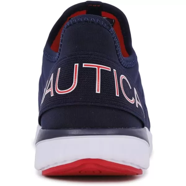 Nautica Kids Sneaker Athletic SlipOn Bungee Running ShoesBoy  GirlBig KidLittle KidToddler  NeaveKappilEmbossnavy Red Pop