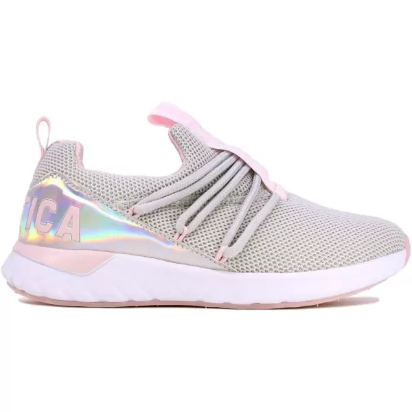 Nautica Kids Sneaker Athletic SlipOn Bungee Running ShoesBoy  GirlBig KidLittle KidToddler  NeaveKappilGrey Iridescentbenton