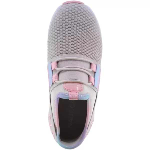 Nautica Kids Sneaker Athletic SlipOn Bungee Running ShoesBoy  GirlBig KidLittle KidToddler  NeaveKappilGrey Pink Gradient