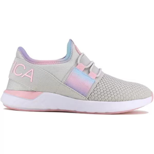 Nautica Kids Sneaker Athletic SlipOn Bungee Running ShoesBoy  GirlBig KidLittle KidToddler  NeaveKappilGrey Pink Gradient