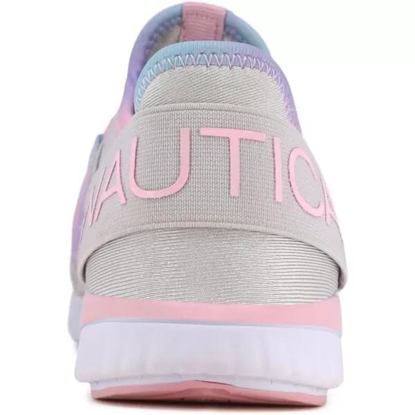 Nautica Kids Sneaker Athletic SlipOn Bungee Running ShoesBoy  GirlBig KidLittle KidToddler  NeaveKappilGrey Pink Gradient