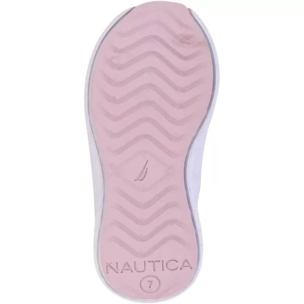 Nautica Kids Sneaker Athletic SlipOn Bungee Running ShoesBoy  GirlBig KidLittle KidToddler  NeaveKappilLight Pink Silver