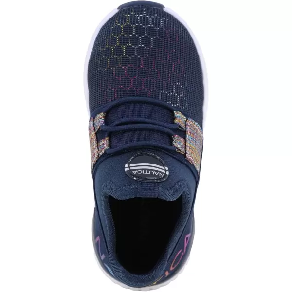 Nautica Kids Sneaker Athletic SlipOn Bungee Running ShoesBoy  GirlBig KidLittle KidToddler  NeaveKappilNavy Hc Metallic