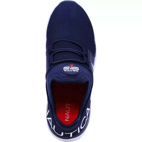 Nautica Kids Sneaker Athletic SlipOn Bungee Running ShoesBoy  GirlBig KidLittle KidToddler  NeaveKappilNavy Mesh