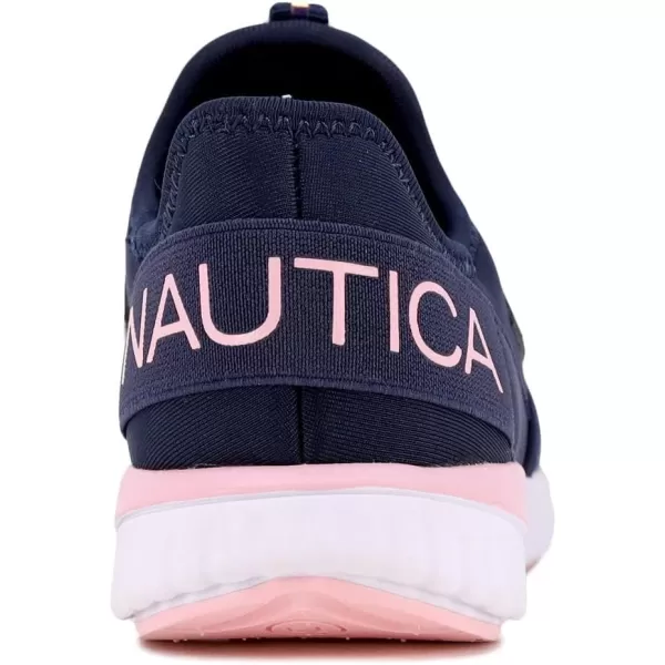 Nautica Kids Sneaker Athletic SlipOn Bungee Running ShoesBoy  GirlBig KidLittle KidToddler  NeaveKappilNavy Peony Iridescentsteam Rock