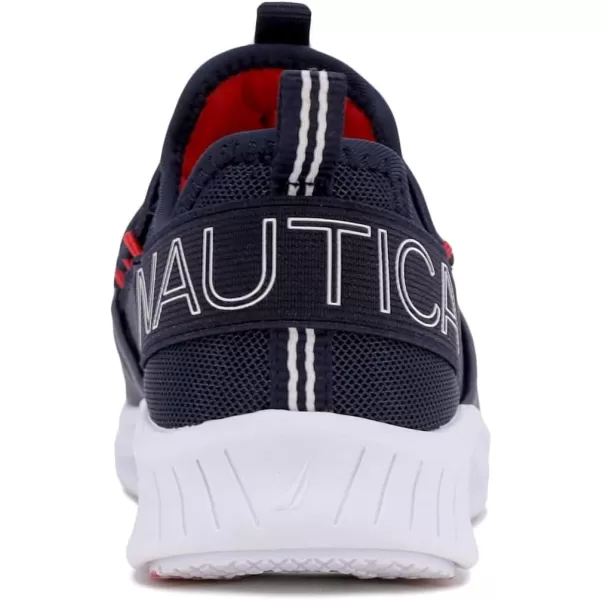 Nautica Kids Sneaker Athletic SlipOn Bungee Running ShoesBoy  GirlBig KidLittle KidToddler  NeaveKappilNavy Red Popbanas