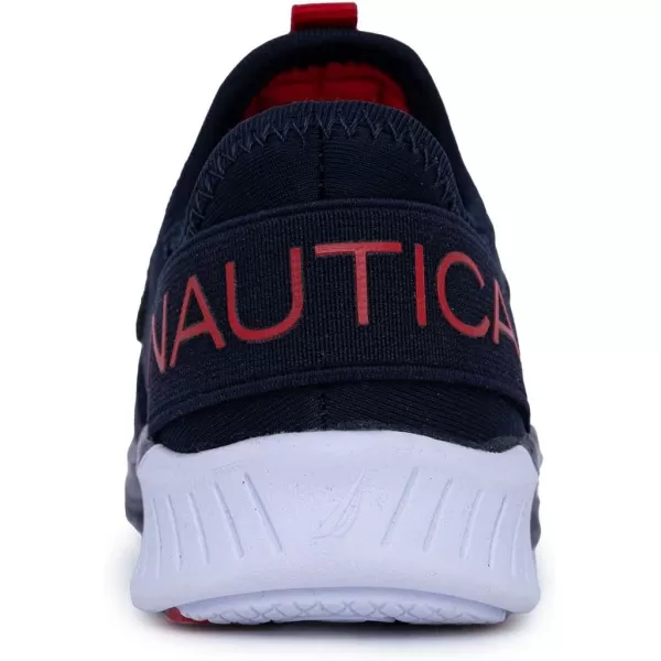 Nautica Kids Sneaker Athletic SlipOn Bungee Running ShoesBoy  GirlBig KidLittle KidToddler  NeaveKappilNavy Red Popsteam Rock