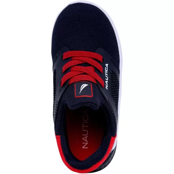 Nautica Kids Sneaker Athletic SlipOn Bungee Running ShoesBoy  GirlBig KidLittle KidToddler  NeaveKappilNavy Reddrift Fish