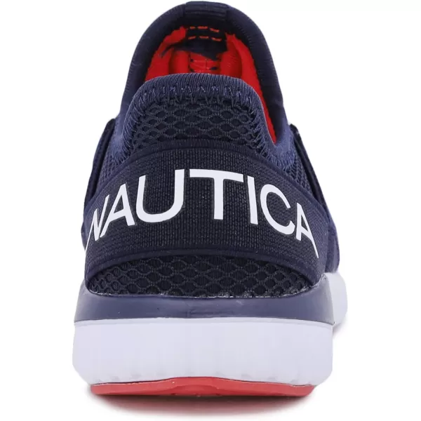 Nautica Kids Sneaker Athletic SlipOn Bungee Running ShoesBoy  GirlBig KidLittle KidToddler  NeaveKappilNavy White Red