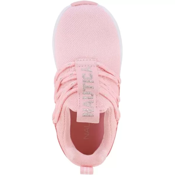 Nautica Kids Sneaker Athletic SlipOn Bungee Running ShoesBoy  GirlBig KidLittle KidToddler  NeaveKappilPink Peony Silverbenton