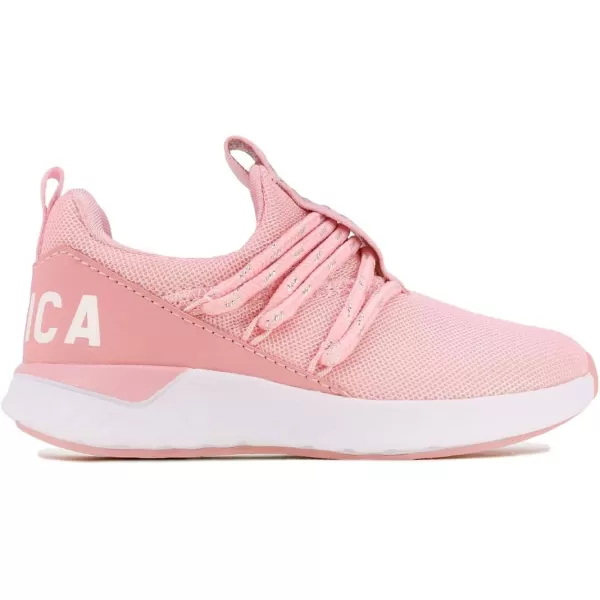 Nautica Kids Sneaker Athletic SlipOn Bungee Running ShoesBoy  GirlBig KidLittle KidToddler  NeaveKappilPink Peony Silverbenton