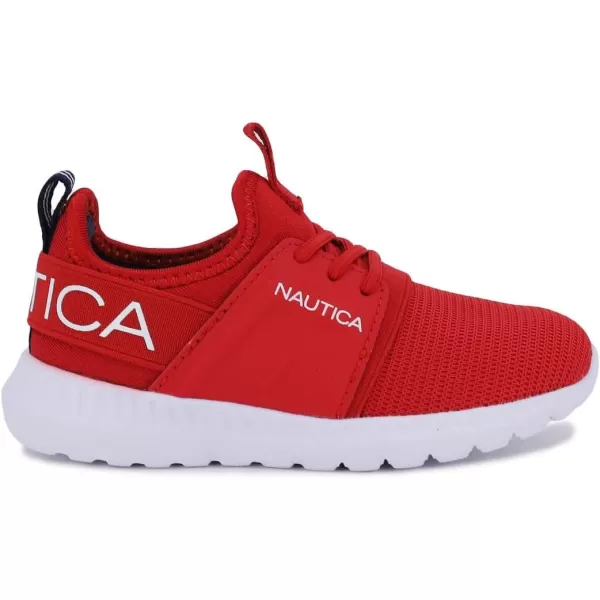 Nautica Kids Sneaker Athletic SlipOn Bungee Running ShoesBoy  GirlBig KidLittle KidToddler  NeaveKappilRed Tonal