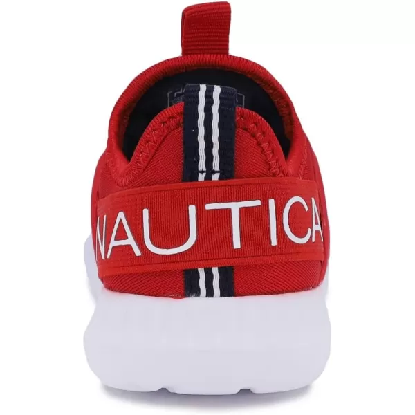 Nautica Kids Sneaker Athletic SlipOn Bungee Running ShoesBoy  GirlBig KidLittle KidToddler  NeaveKappilRed Tonal