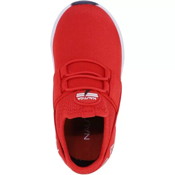 Nautica Kids Sneaker Athletic SlipOn Bungee Running ShoesBoy  GirlBig KidLittle KidToddler  NeaveKappilRed White Navy