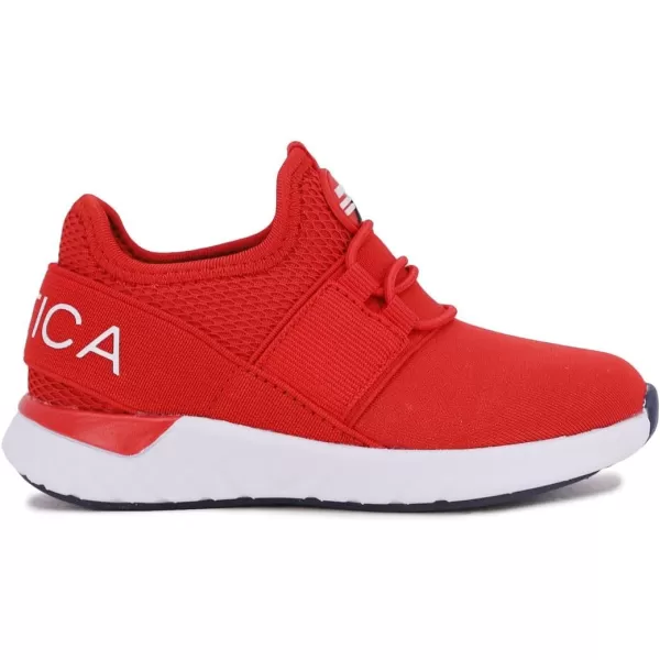 Nautica Kids Sneaker Athletic SlipOn Bungee Running ShoesBoy  GirlBig KidLittle KidToddler  NeaveKappilRed White Navy