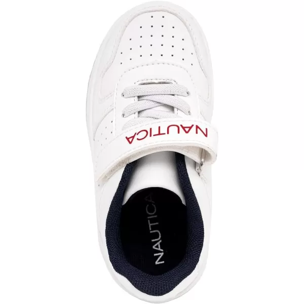 Nautica Kids Sneakers with Adjustable Strap and Bungee Straps  Comfortable Casual Shoes for Boys and Girls ToddlerLittle KidPatrioticstafford Vt