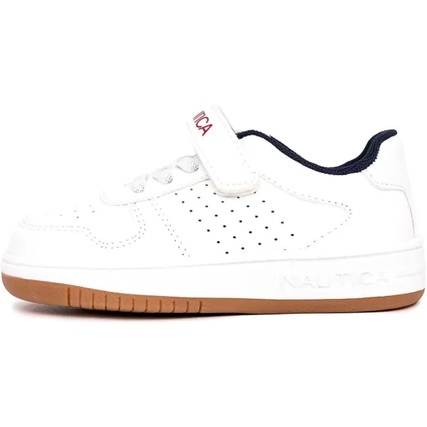 Nautica Kids Sneakers with Adjustable Strap and Bungee Straps  Comfortable Casual Shoes for Boys and Girls ToddlerLittle KidPatrioticstafford Vt