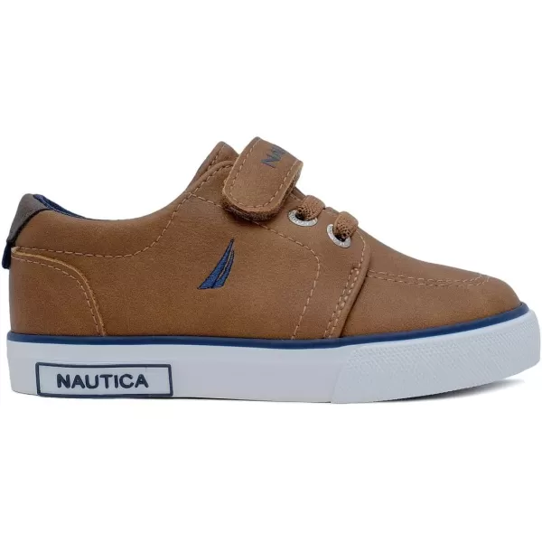 Nautica Kids Sneakers with Adjustable Strap and Bungee Straps  Comfortable Casual Shoes for Boys and Girls ToddlerLittle KidTanberrian