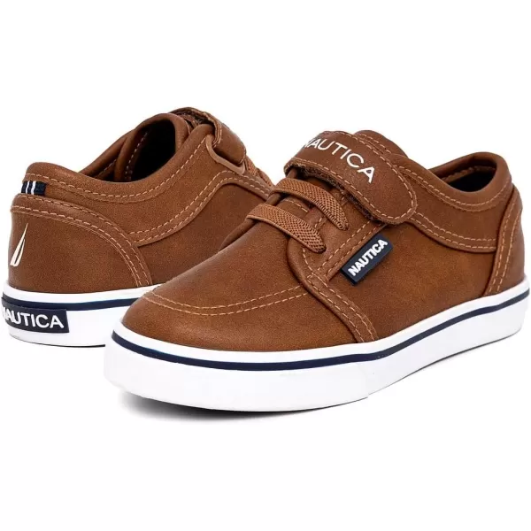 Nautica Kids Sneakers with Adjustable Strap and Bungee Straps  Comfortable Casual Shoes for Boys and Girls ToddlerLittle KidTanmoulouya