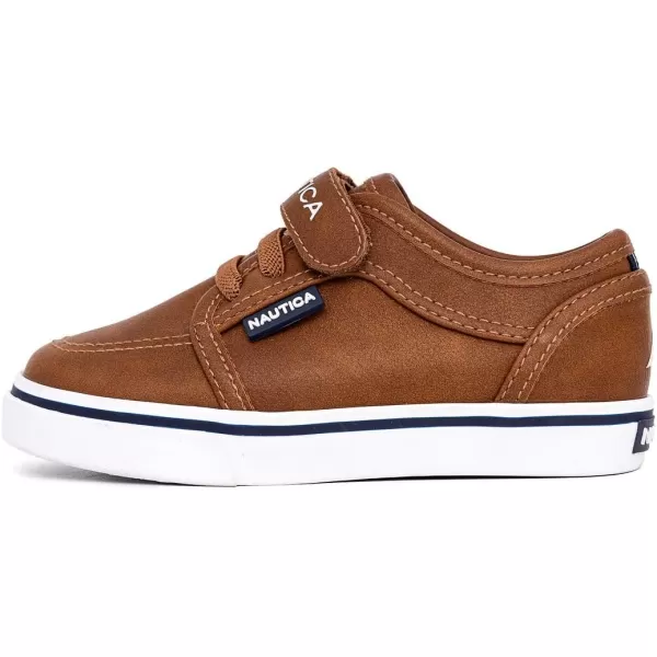 Nautica Kids Sneakers with Adjustable Strap and Bungee Straps  Comfortable Casual Shoes for Boys and Girls ToddlerLittle KidTanmoulouya
