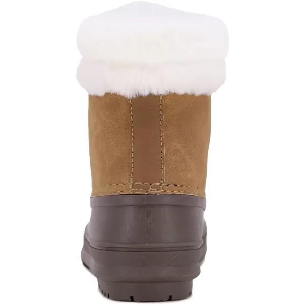 Nautica Kids Snow Rain Boots Waterproof Duck Boot Shoes for Boys and Girls Available in Sizes for Big Kids Little Kids and ToddlersBrown Tan Creamdanube