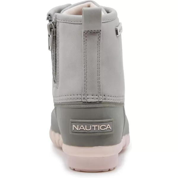 Nautica Kids Snow Rain Boots Waterproof Duck Boot Shoes for Boys and Girls Available in Sizes for Big Kids Little Kids and ToddlersLight Grey