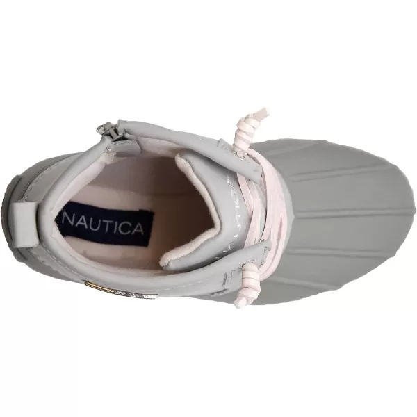 Nautica Kids Snow Rain Boots Waterproof Duck Boot Shoes for Boys and Girls Available in Sizes for Big Kids Little Kids and ToddlersLight Grey