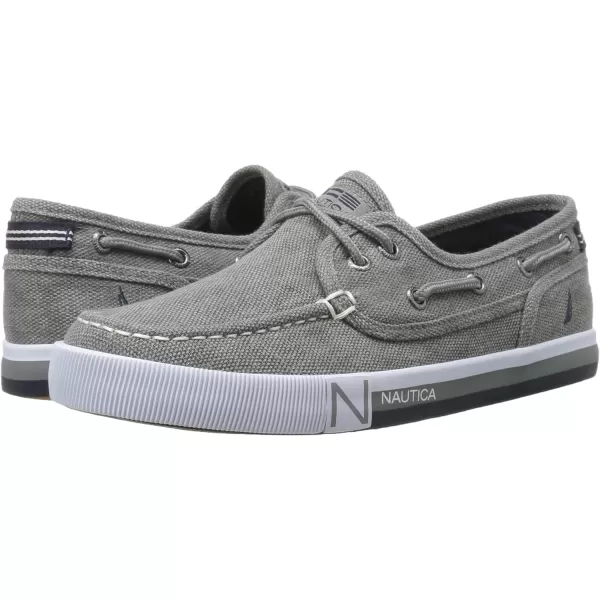 Nautica Kids Spinnaker Youth Boat Shoe Casual Loafer 2 Eye Lace Little KidBig KidGrey Washed