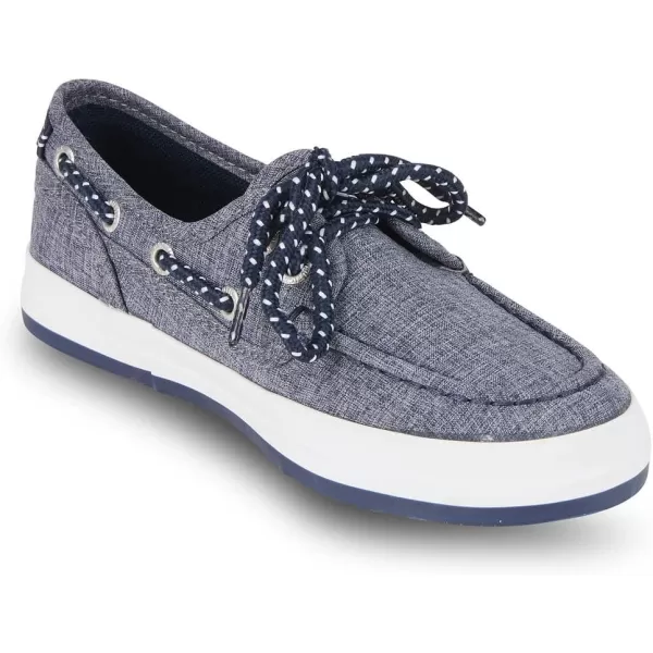 Nautica Kids Spinnaker Youth Boat Shoe Casual Loafer 2 Eye Lace Little KidBig KidNavy Heather