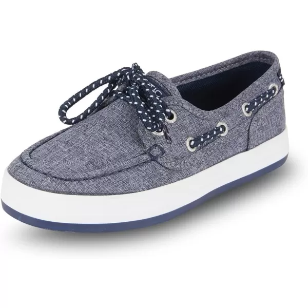 Nautica Kids Spinnaker Youth Boat Shoe Casual Loafer 2 Eye Lace Little KidBig KidNavy Heather