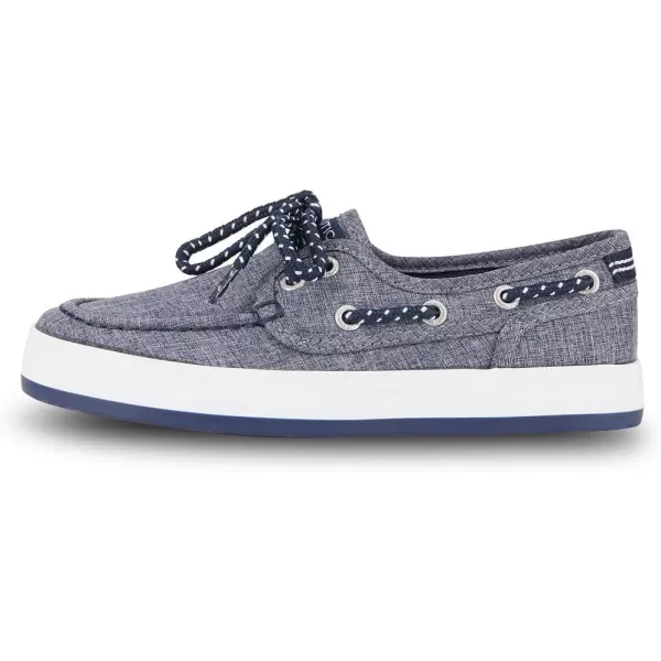 Nautica Kids Spinnaker Youth Boat Shoe Casual Loafer 2 Eye Lace Little KidBig KidNavy Heather