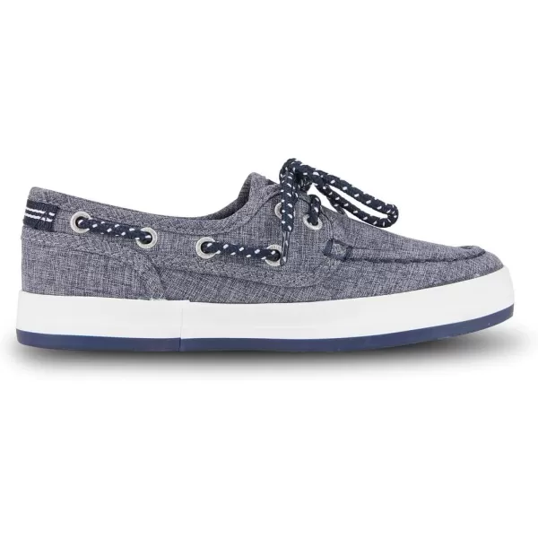 Nautica Kids Spinnaker Youth Boat Shoe Casual Loafer 2 Eye Lace Little KidBig KidNavy Heather