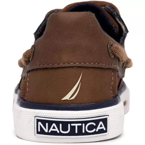 Nautica Kids Spinnaker Youth Boat Shoe Casual Loafer 2 Eye Lace Little KidBig KidParudark Tan