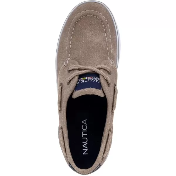 Nautica Kids Spinnaker Youth Boat Shoe Casual Loafer 2 Eye Lace Little KidBig KidSand Dot