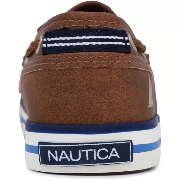 Nautica Kids Spinnaker Youth Boat Shoe Casual Loafer 2 Eye Lace Little KidBig KidTan Pebbled