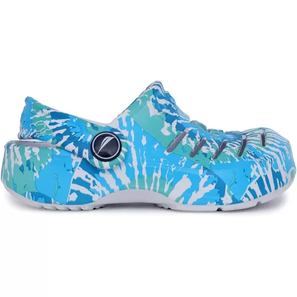 Nautica Kids Sports Clogs Sandals Athletic Beach Water Shoes  River EdgeBoys  Girls ToddlerLittle KidBig KidAqua Tie Dye