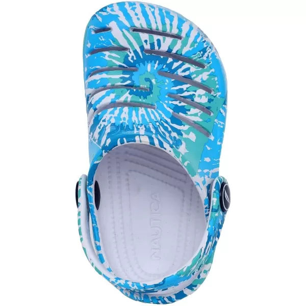 Nautica Kids Sports Clogs Sandals Athletic Beach Water Shoes  River EdgeBoys  Girls ToddlerLittle KidBig KidAqua Tie Dye