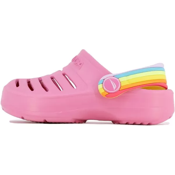 Nautica Kids Sports Clogs Sandals Athletic Beach Water Shoes  River EdgeBoys  Girls ToddlerLittle KidBig KidMorning Glory Rainbow