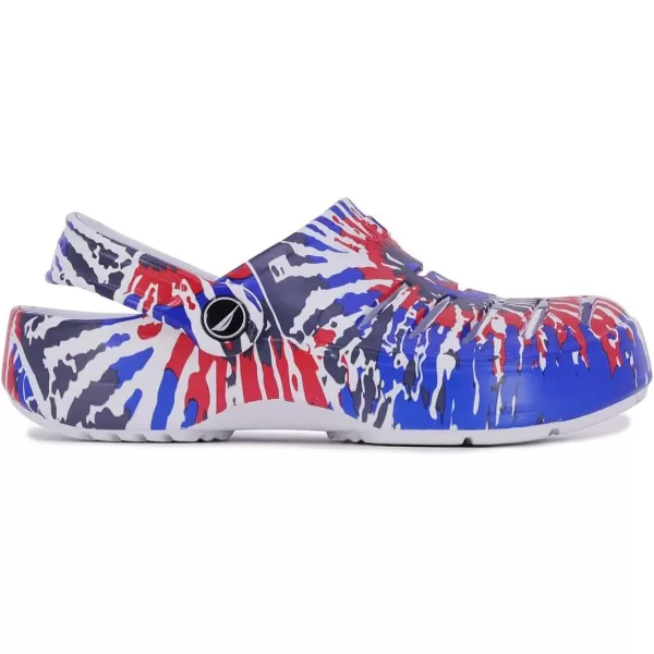 Nautica Kids Sports Clogs Sandals Athletic Beach Water Shoes  River EdgeBoys  Girls ToddlerLittle KidBig KidRed White Blue Tie Dye