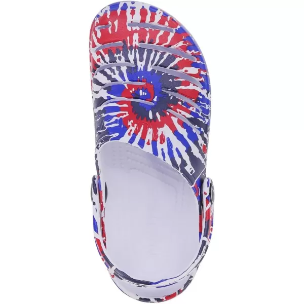 Nautica Kids Sports Clogs Sandals Athletic Beach Water Shoes  River EdgeBoys  Girls ToddlerLittle KidBig KidRed White Blue Tie Dye