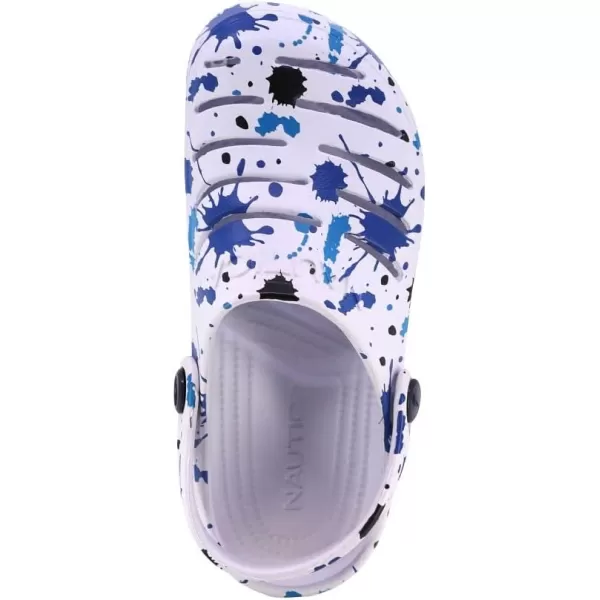 Nautica Kids Sports Clogs Sandals Athletic Beach Water Shoes  River EdgeBoys  Girls ToddlerLittle KidBig KidWhite Blue Splatter