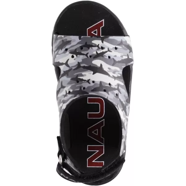 Nautica Kids Sports Sandals  Water Shoes Open Toe Athletic Summer Sandal Boy  Girl Little KidBig KidBlack Grey Shark Camo