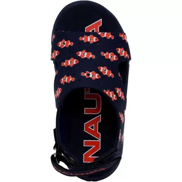 Nautica Kids Sports Sandals  Water Shoes Open Toe Athletic Summer Sandal Boy  Girl Little KidBig KidNavy Clownfish