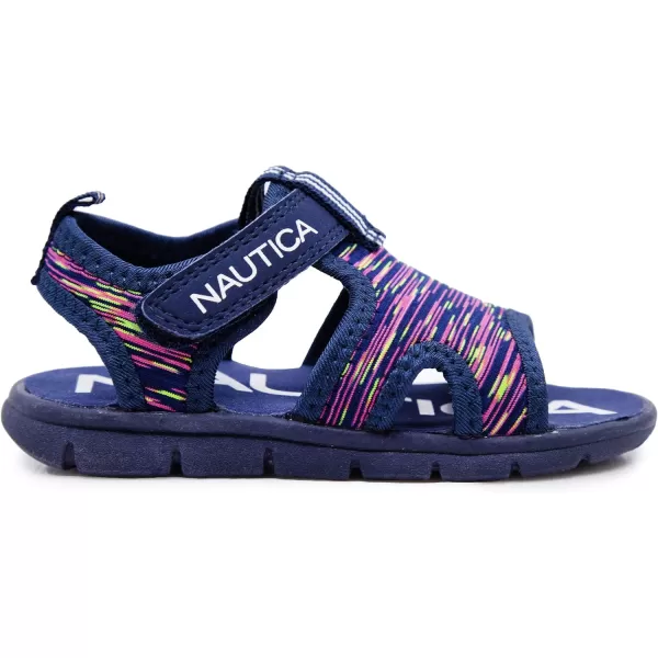 Nautica Kids Sports Sandals  Water Shoes Open Toe Athletic Summer Sandal Boy  Girl Little KidBig KidNavy Multi Heather